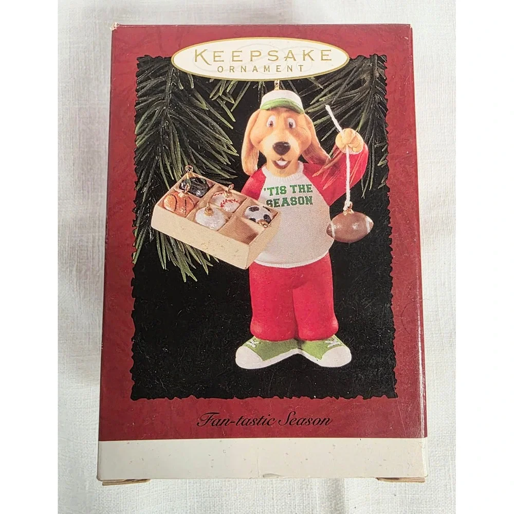 Hallmark Keepsake Ornament 1996 Fan-tastic Season Sports Dog Robert Chad QX6244